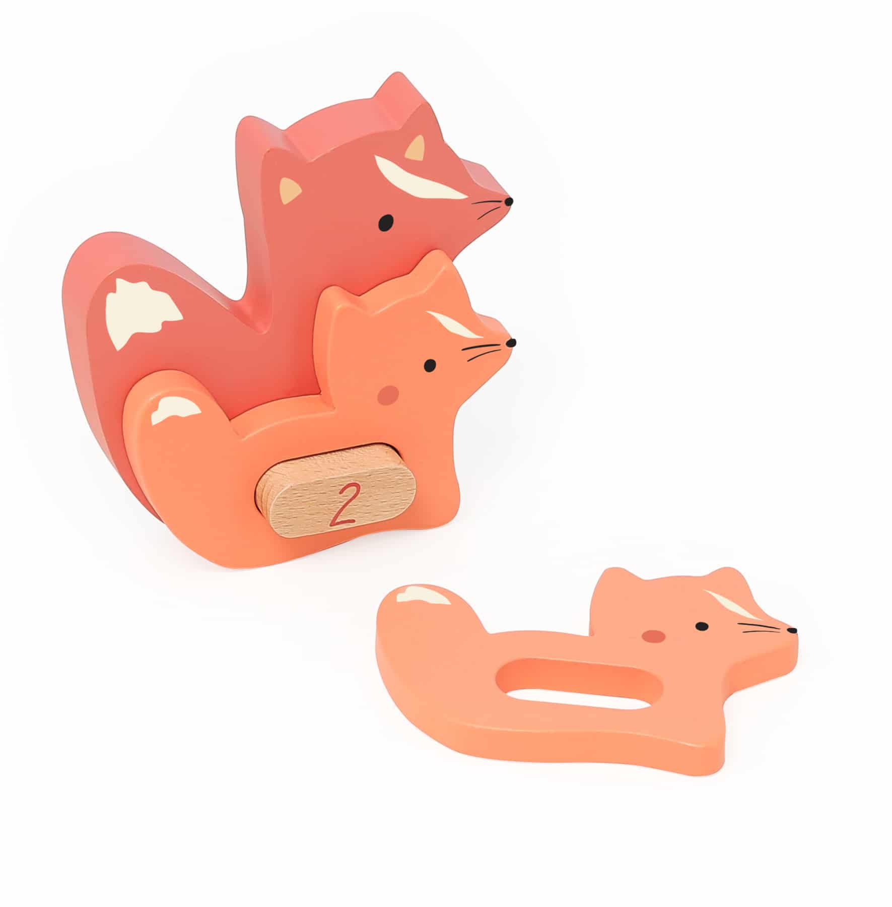 puzzles d'éveil en bois animaux à compter
