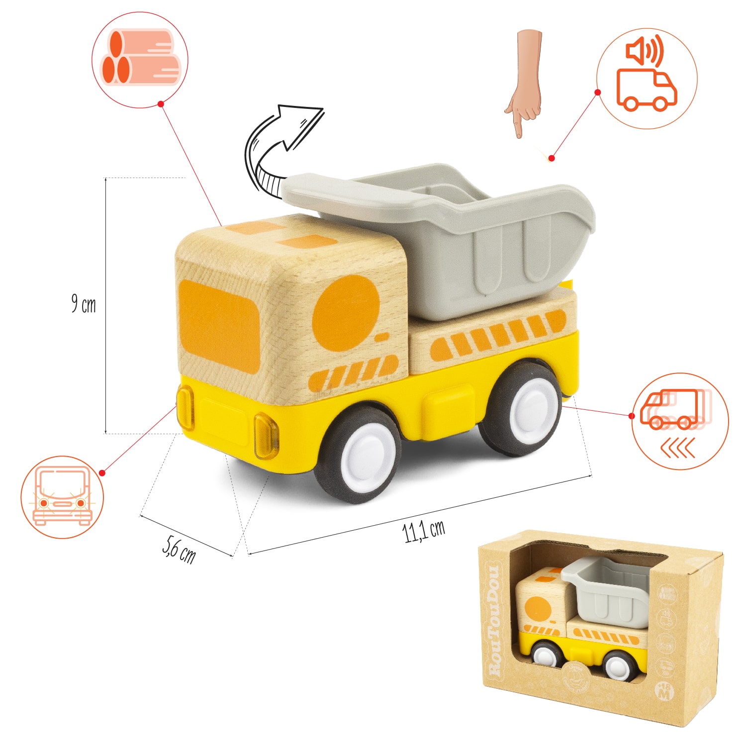 routoudou mini camion benne