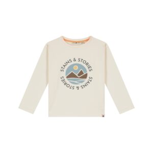 T-shirt manches longues garçon Ivoire — vue principale