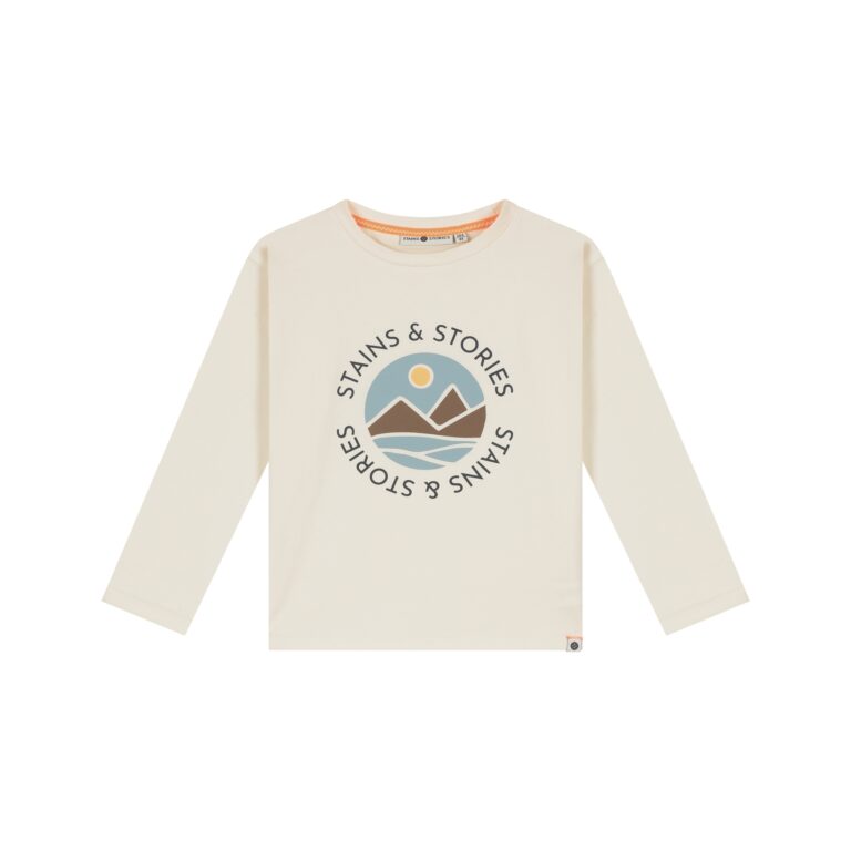 T-shirt manches longues garçon Ivoire — vue principale