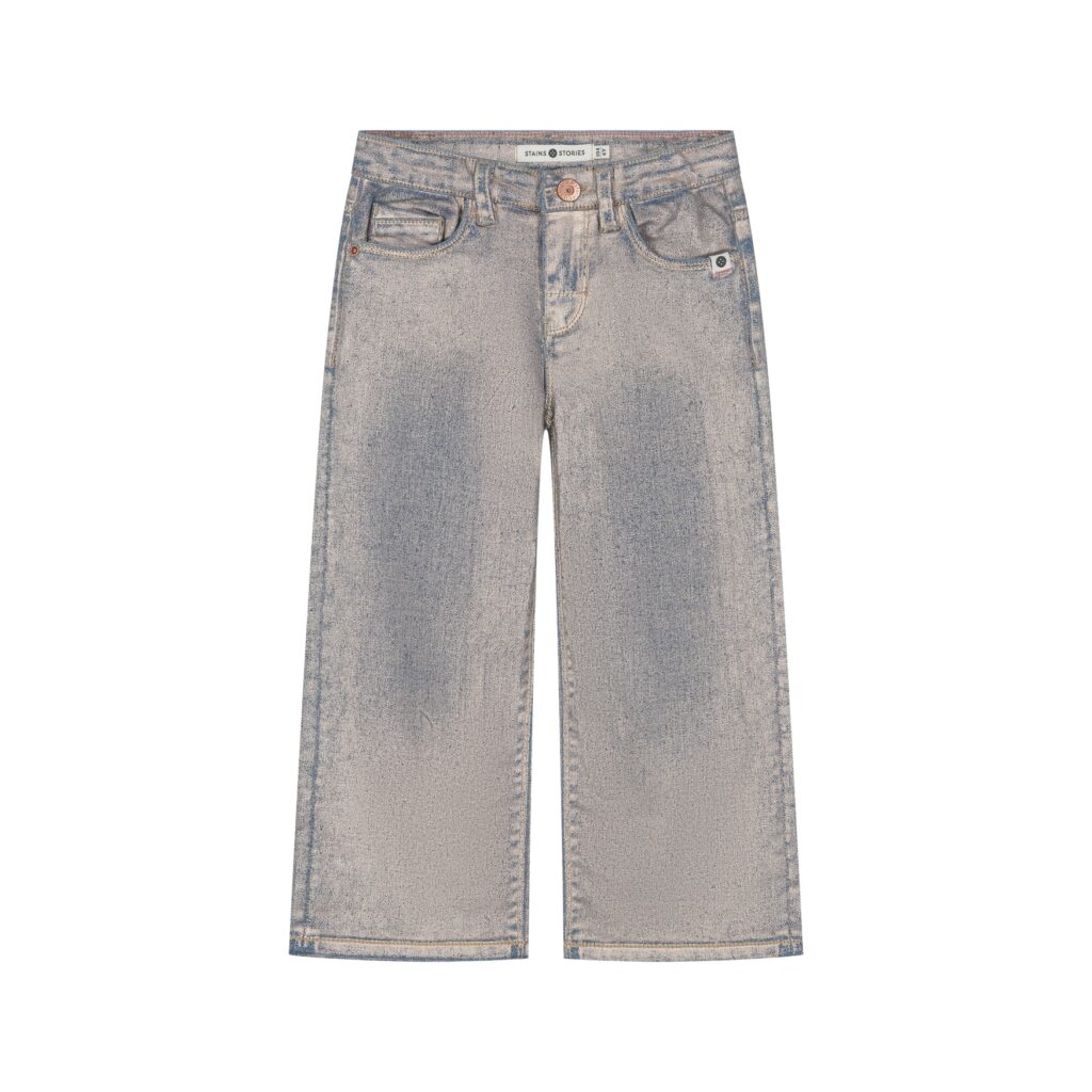 Jean wide leg fille Rose poudré — vue principale