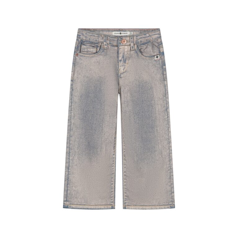 Jean wide leg fille Rose poudré — vue principale