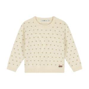 pull fille crème