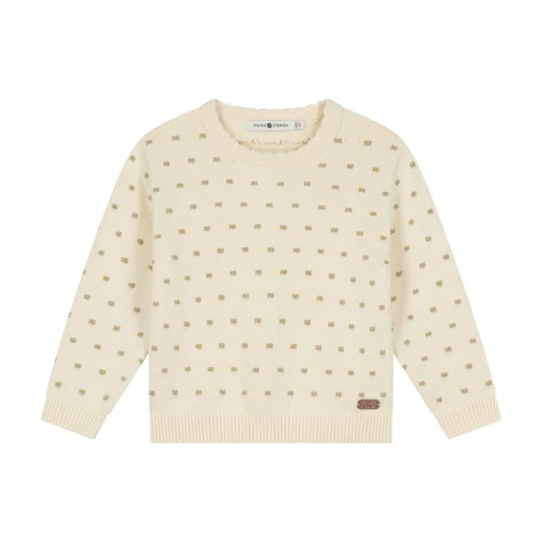 pull fille crème