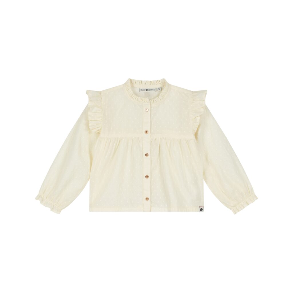 Blouse manches longues fille Crème — vue principale