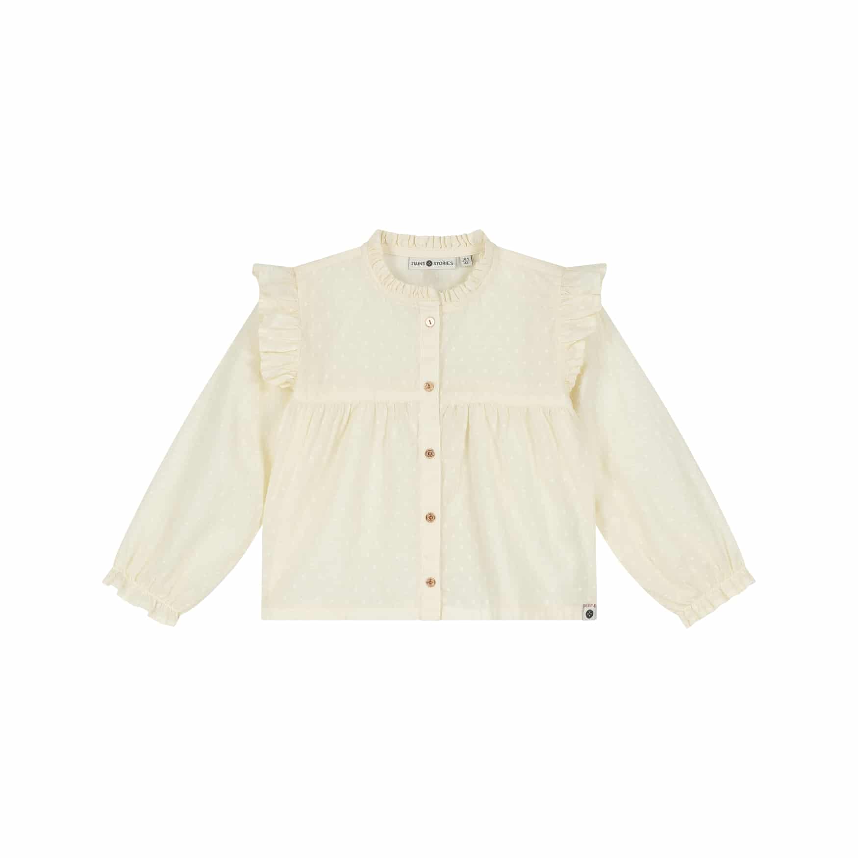 Blouse manches longues fille Crème — vue principale