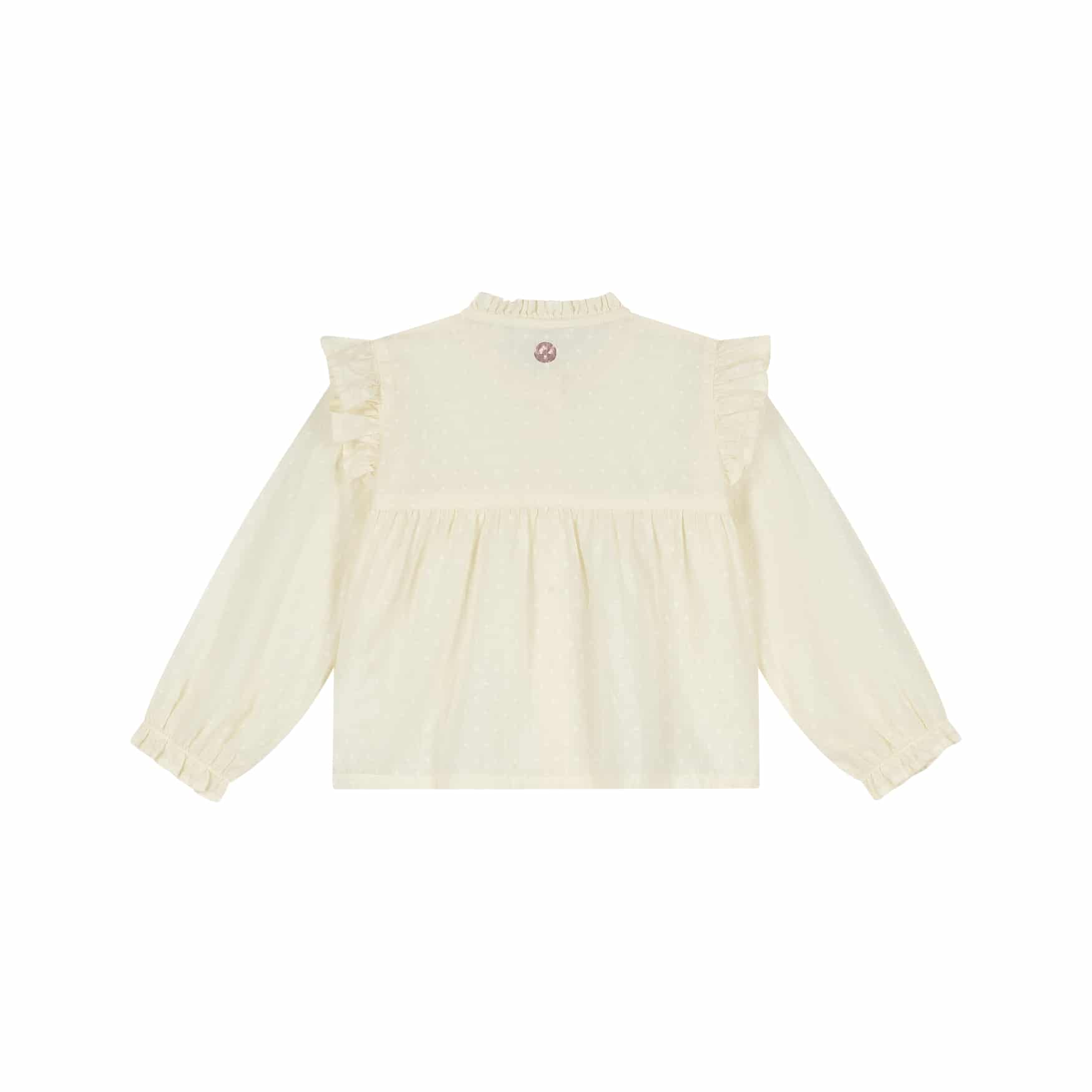 Blouse manches longues fille Crème — vue 2