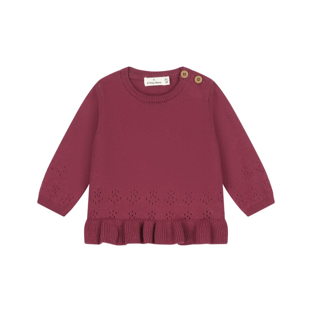 Pull bébé Bordeaux — vue principale