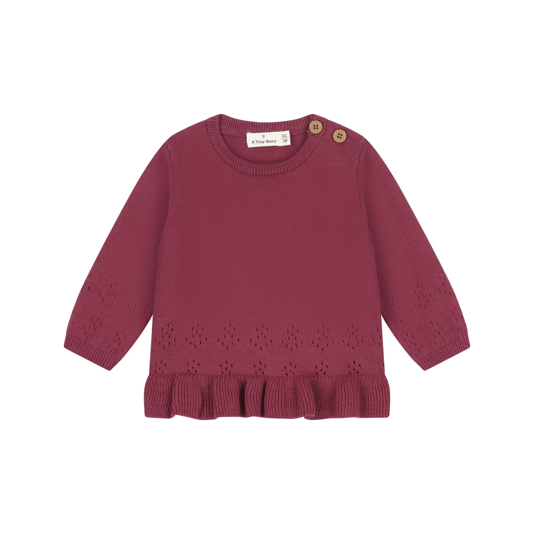 Pull bébé Bordeaux — vue principale
