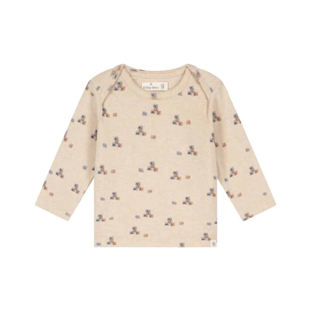 T-shirt manches longues bébé Beige chiné — vue principale