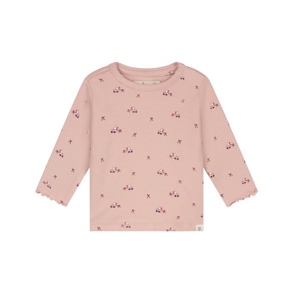 T-shirt manches longues bébé Vieux rose — vue principale