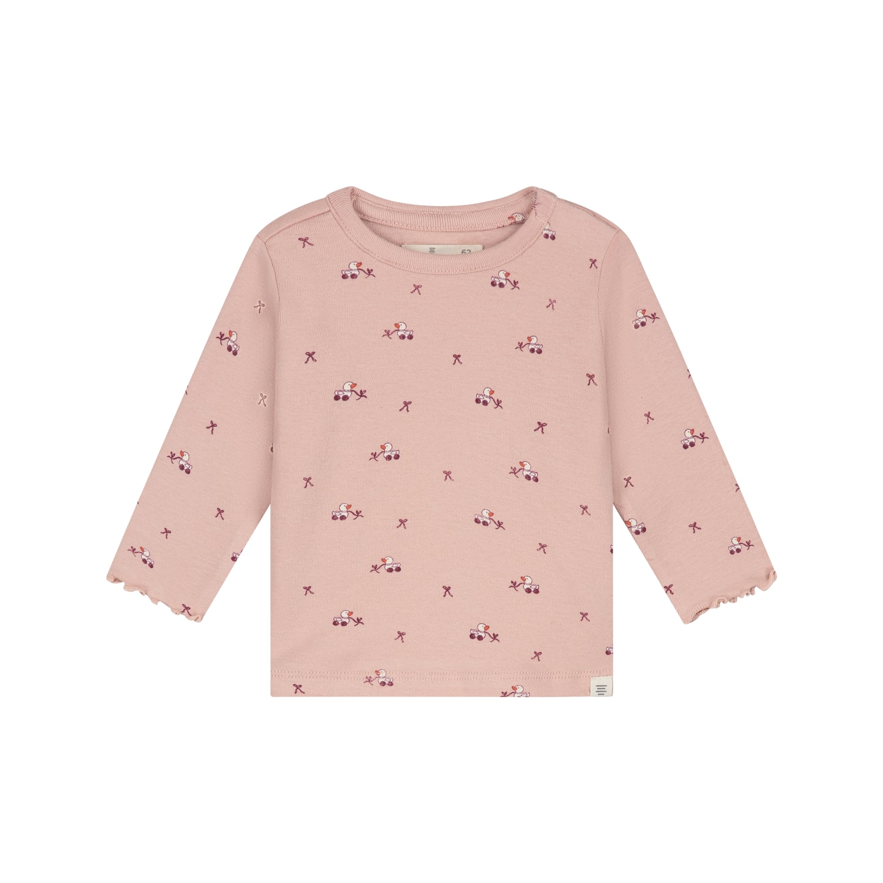 T-shirt manches longues bébé Vieux rose — vue principale
