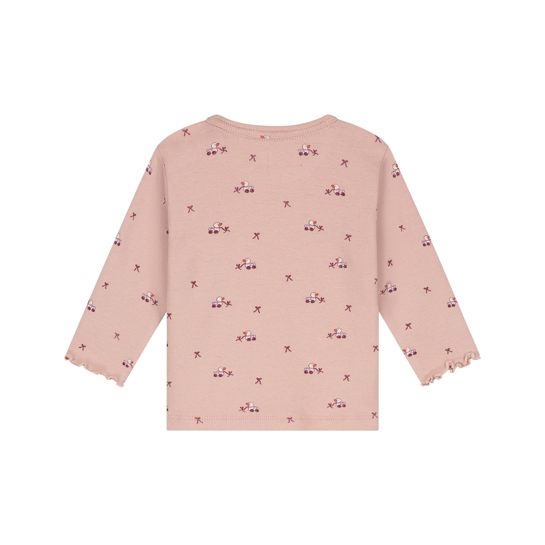 T-shirt manches longues bébé Vieux rose — vue 2