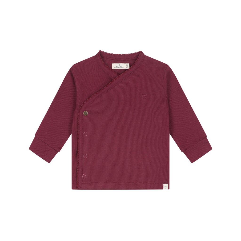 T-shirt manches longues bébé Bordeaux — vue principale
