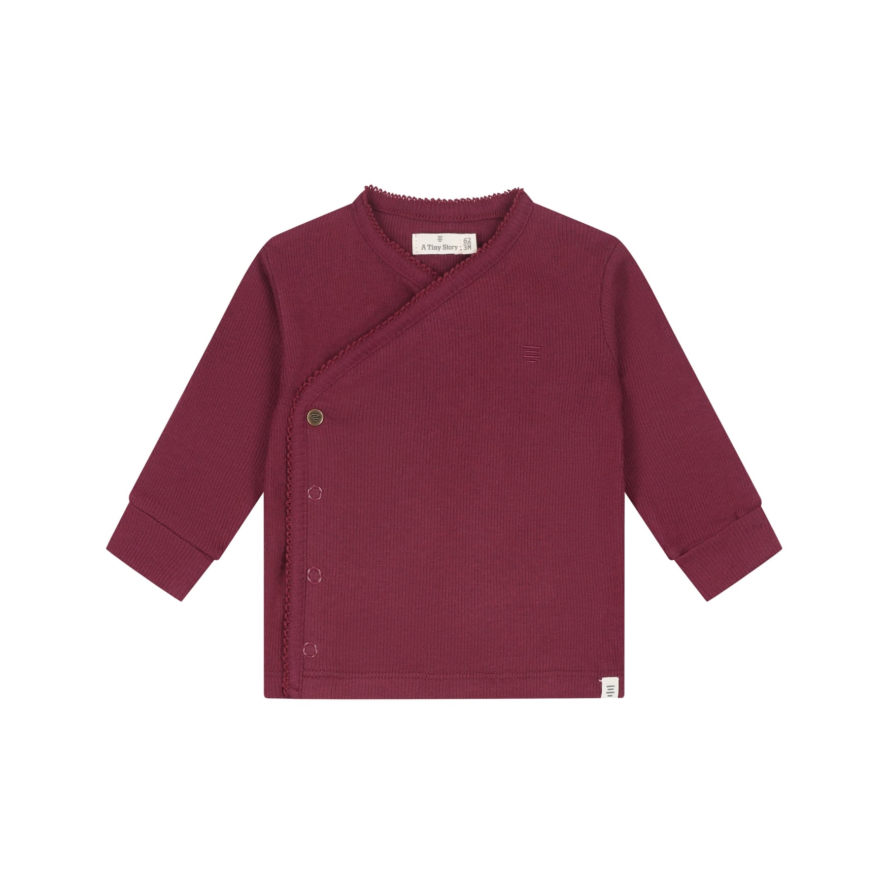 T-shirt manches longues bébé Bordeaux — vue principale