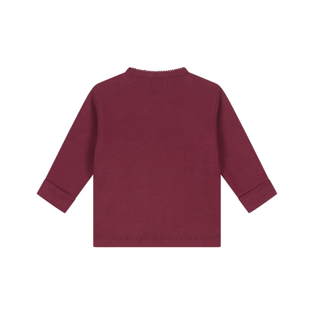 T-shirt manches longues bébé Bordeaux — vue 2