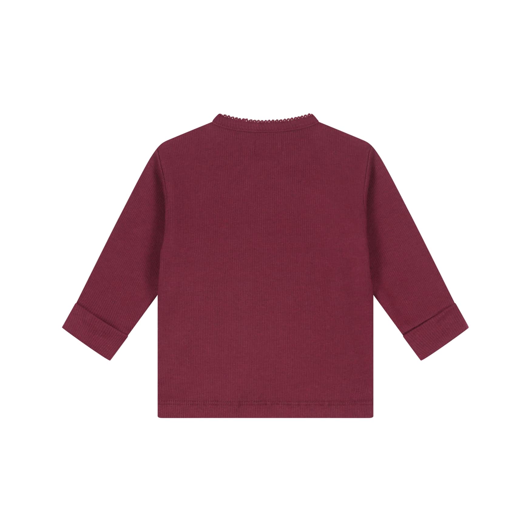 T-shirt manches longues bébé Bordeaux — vue 2