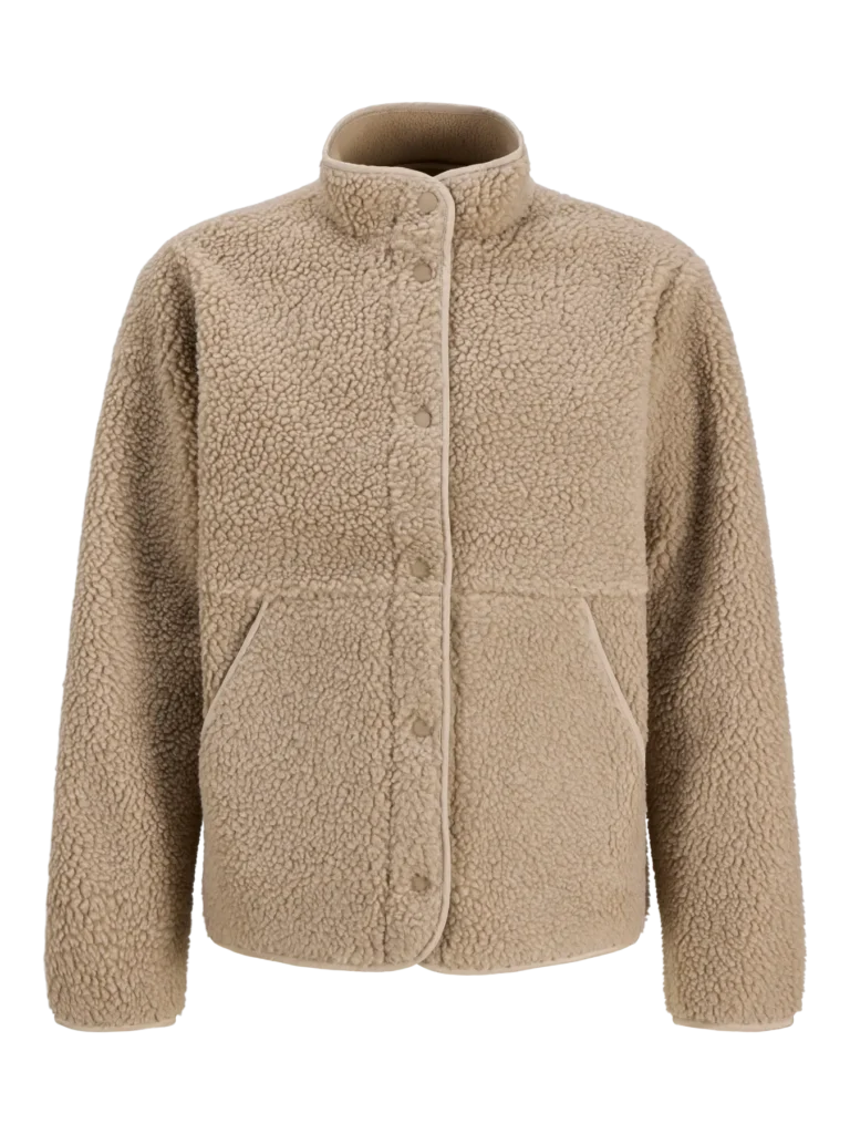 veste teddy brun clair
