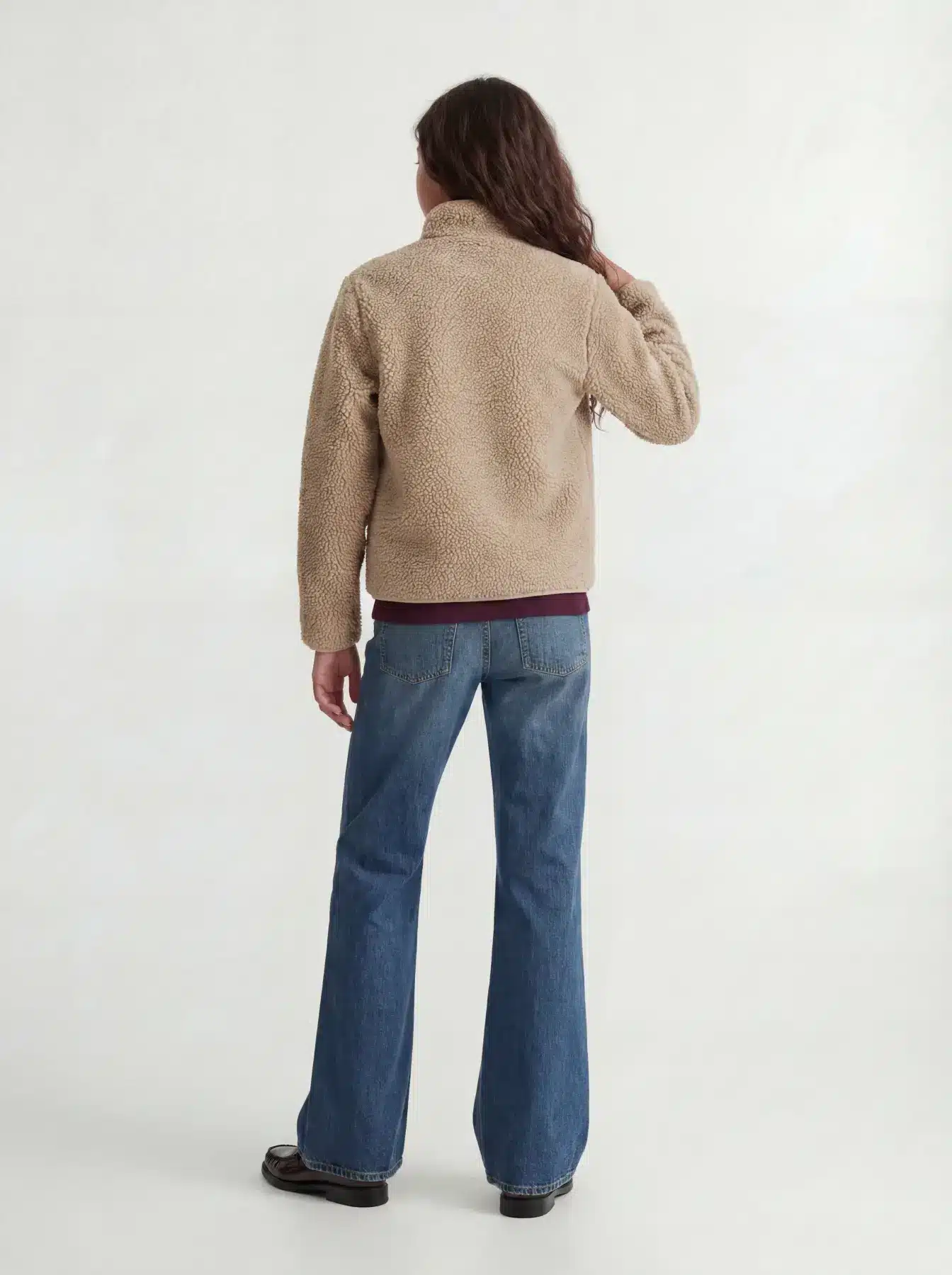 veste teddy brun clair