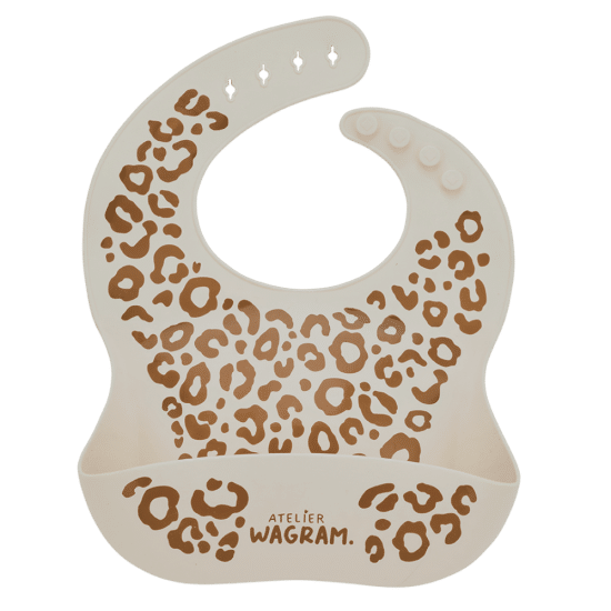 bavoir-silicone-leopard-creme
