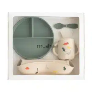 coffret cadeau vaiselle en silicone dino