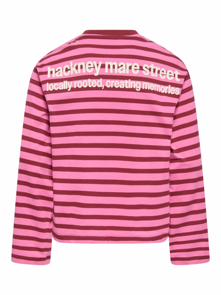 t shirt lm ligné rose et rouge vibrant studio