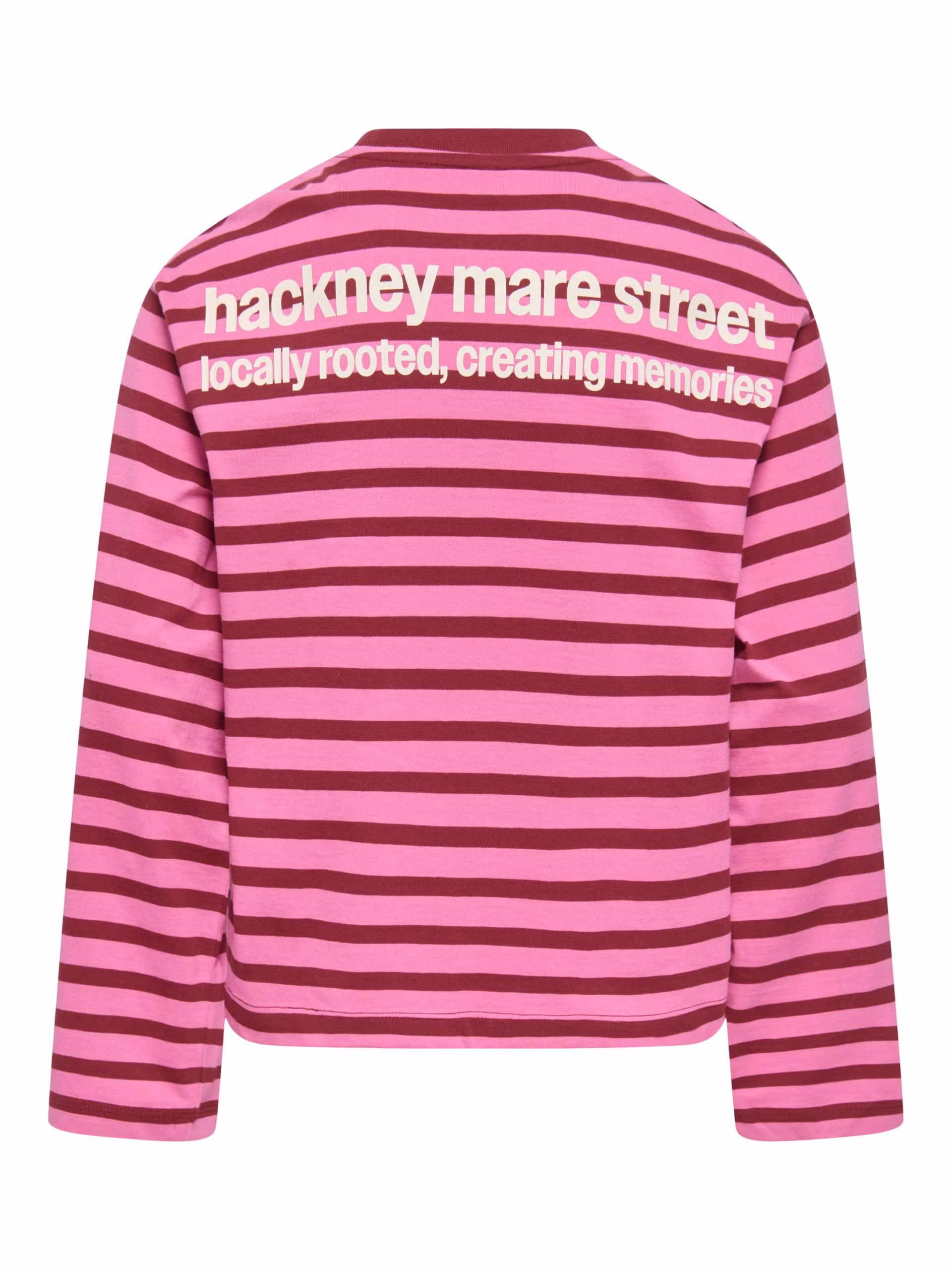 t shirt lm ligné rose et rouge vibrant studio