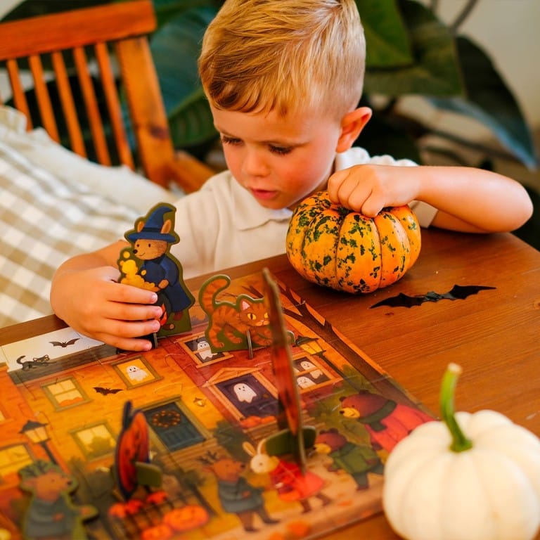 puzzle day & night halloween