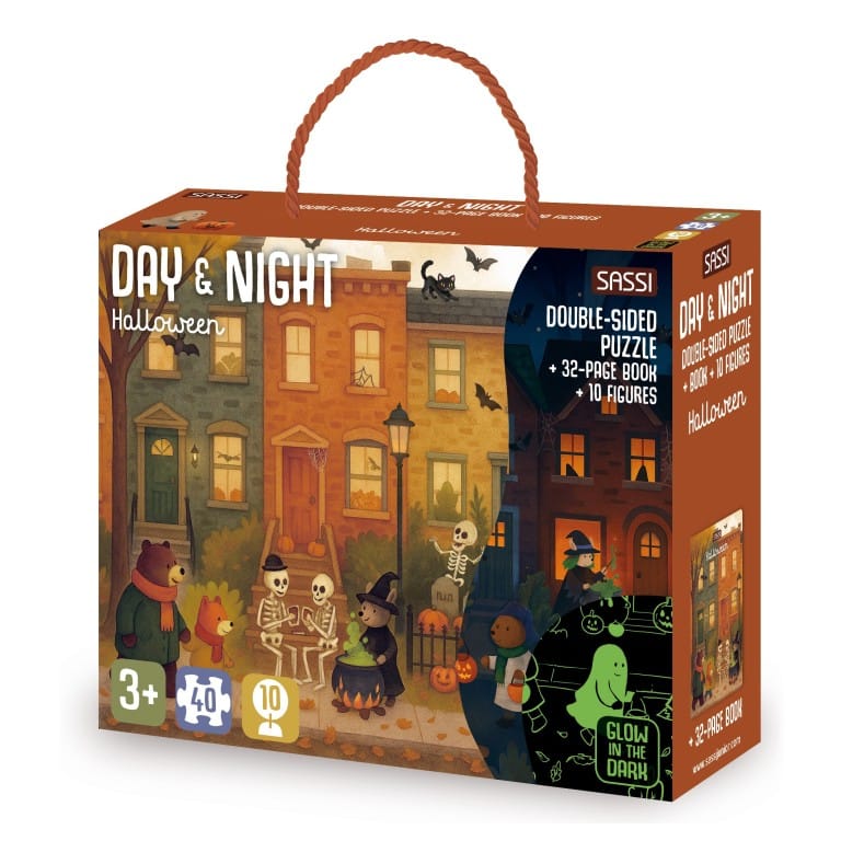 puzzle day & night halloween